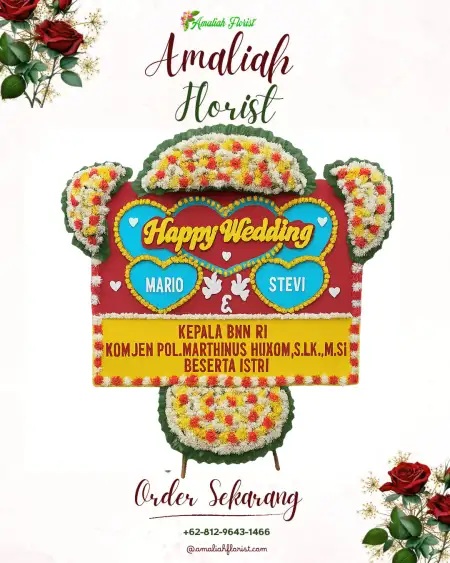 Papan Bunga Pernikahan Mersi